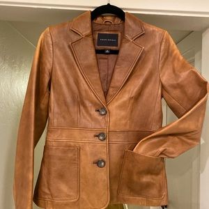 Genuine leather banana republic jacket blazer coat
